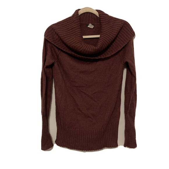 J.CREW Sweaters - J. Crew Size Large Burgundy Wool Mohair Blend Cowl Neck Pullover Sweater